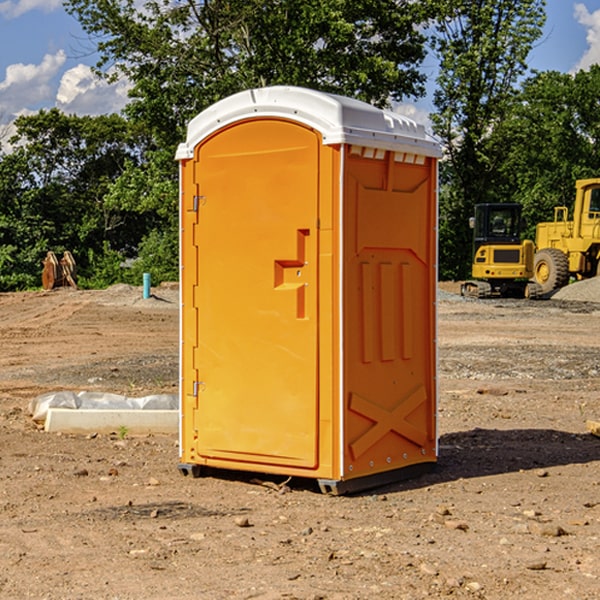 how often are the porta potties cleaned and serviced during a rental period in Lebanon South Dakota